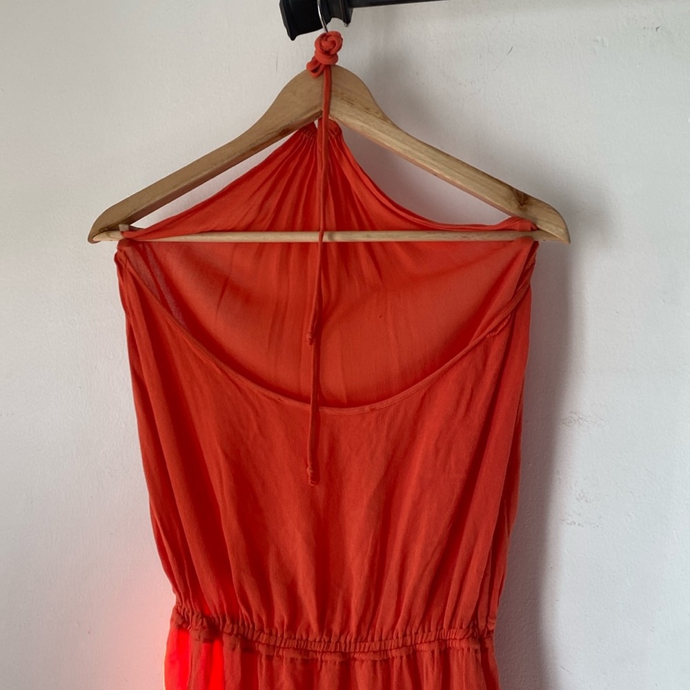 Blue Life Planet S Orange Halter Island Life Mini Dress - Picture 8 of 10